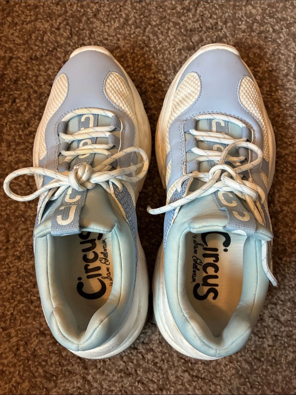 Circus by Sam Edelman Light Blue & White Chunky Sneakers
